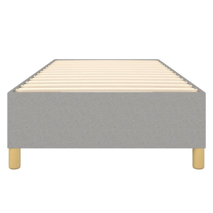 vidaXL Box Spring Bed Frame Light Grey Single Fabric