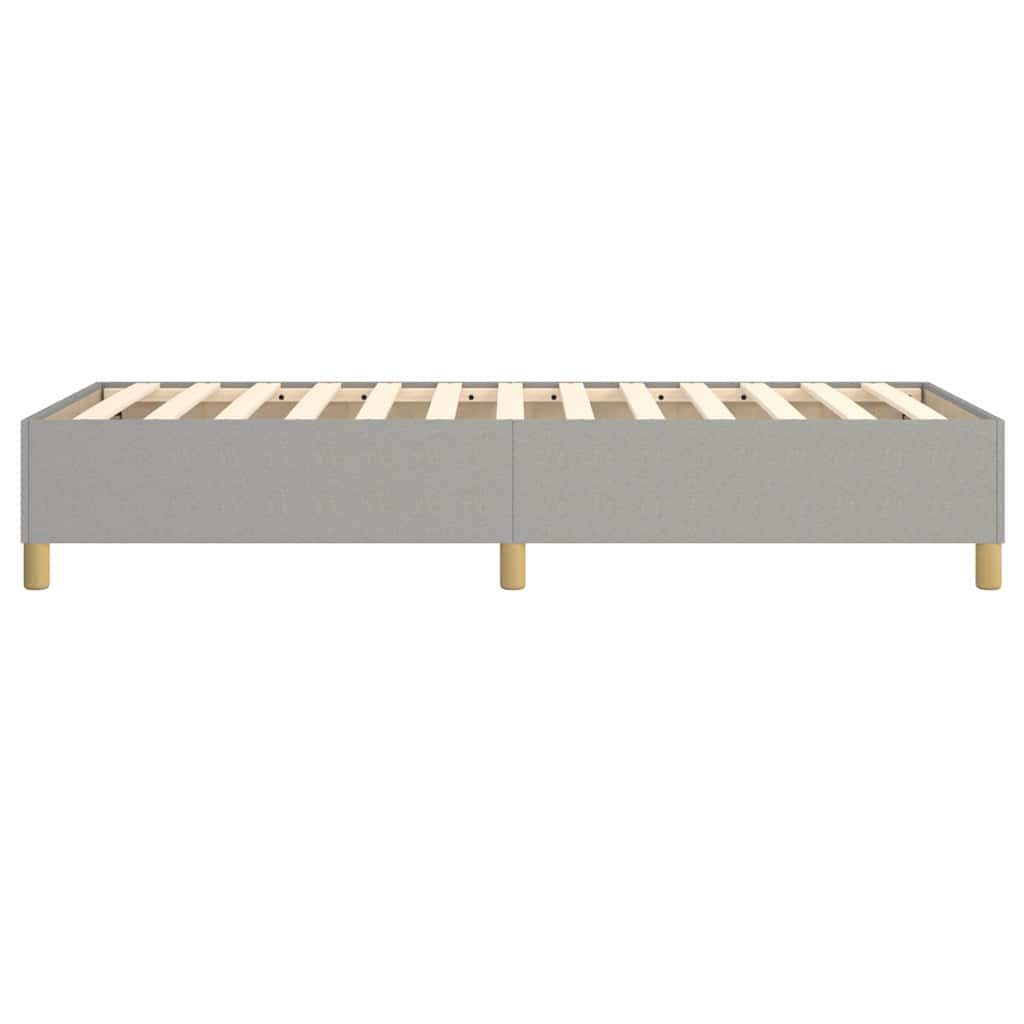 vidaXL Box Spring Bed Frame Light Grey Single Fabric