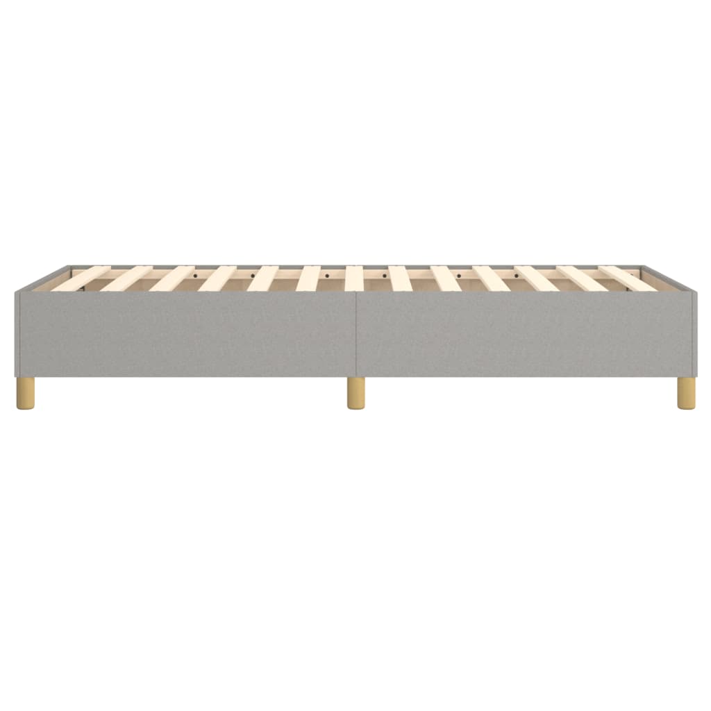 vidaXL Box Spring Bed Frame Light Grey Single Fabric