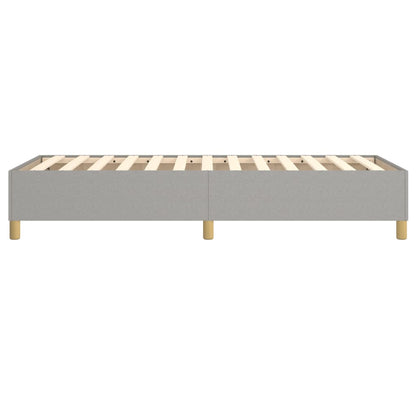 vidaXL Box Spring Bed Frame Light Grey Single Fabric