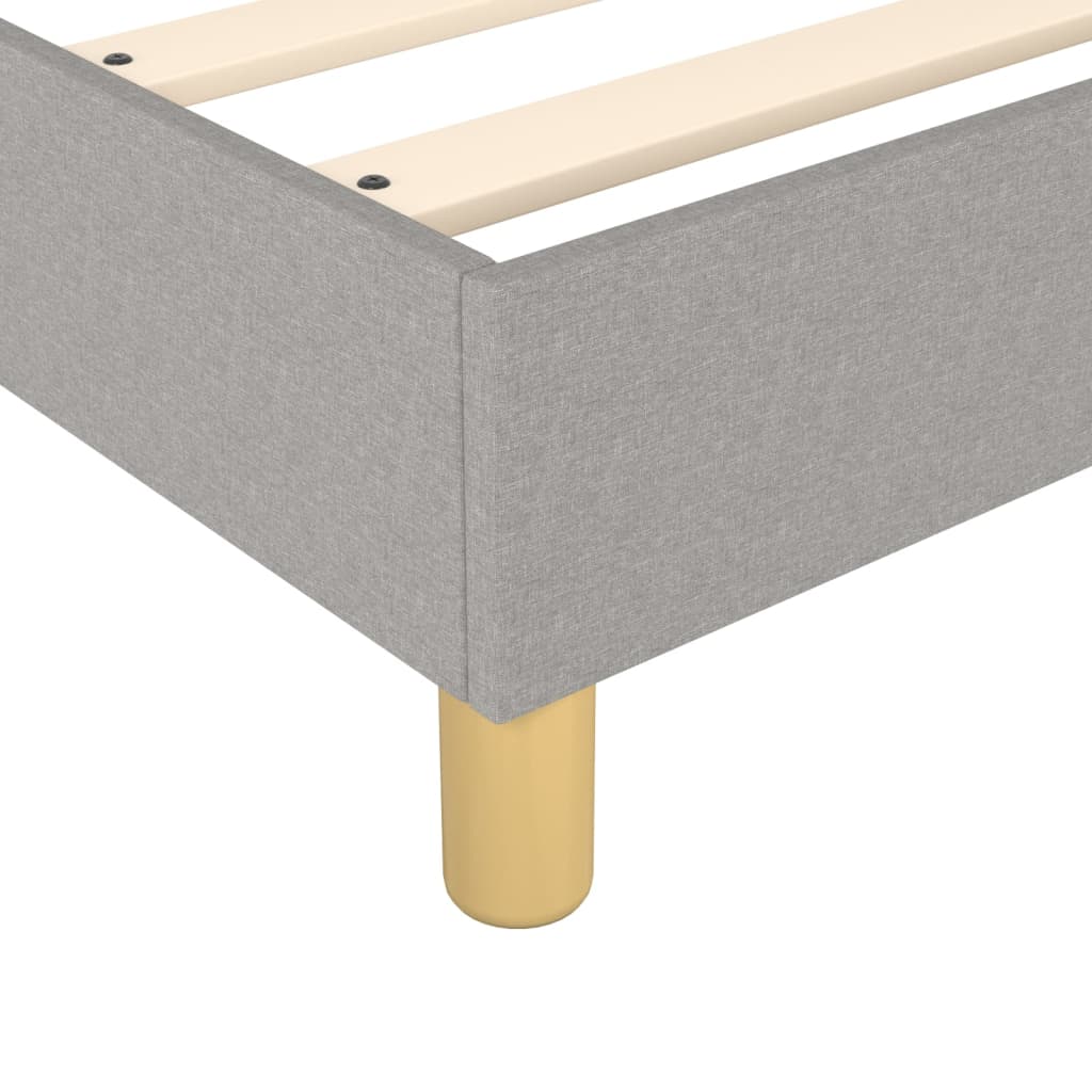 vidaXL Box Spring Bed Frame Light Grey Single Fabric