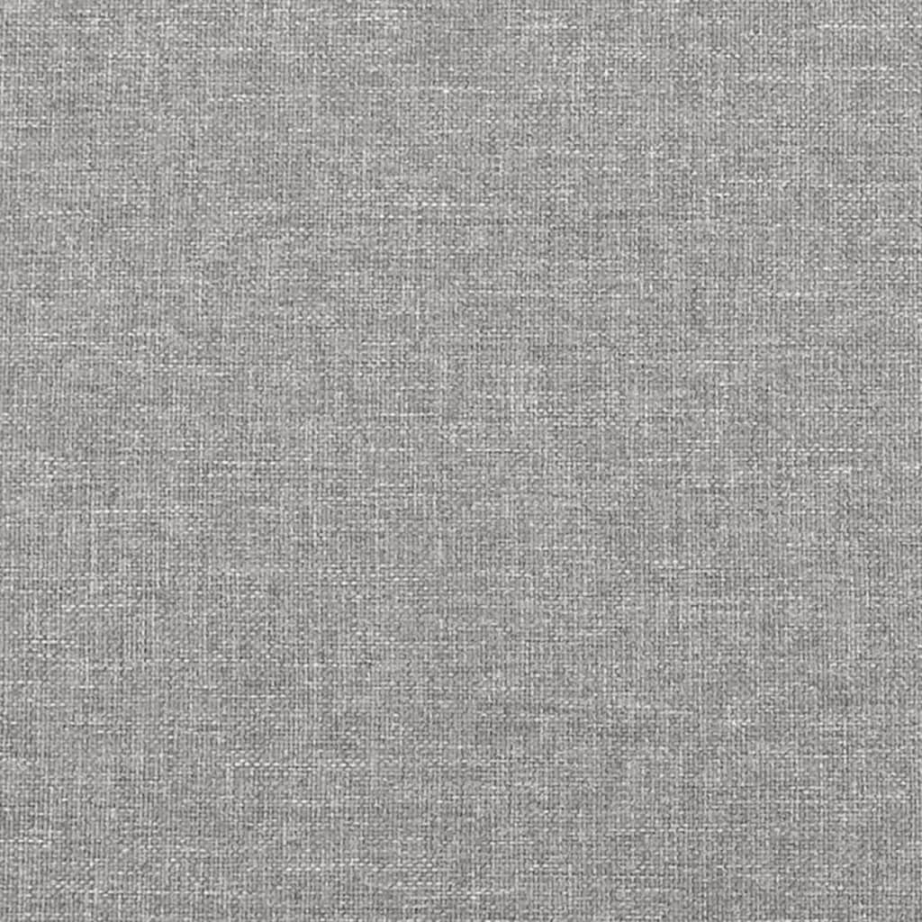 vidaXL Box Spring Bed Frame Light Grey Single Fabric