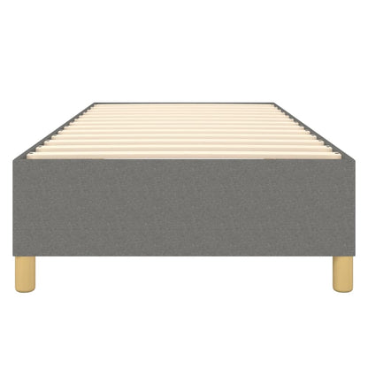 vidaXL Box Spring Bed Frame Dark Grey Single Fabric