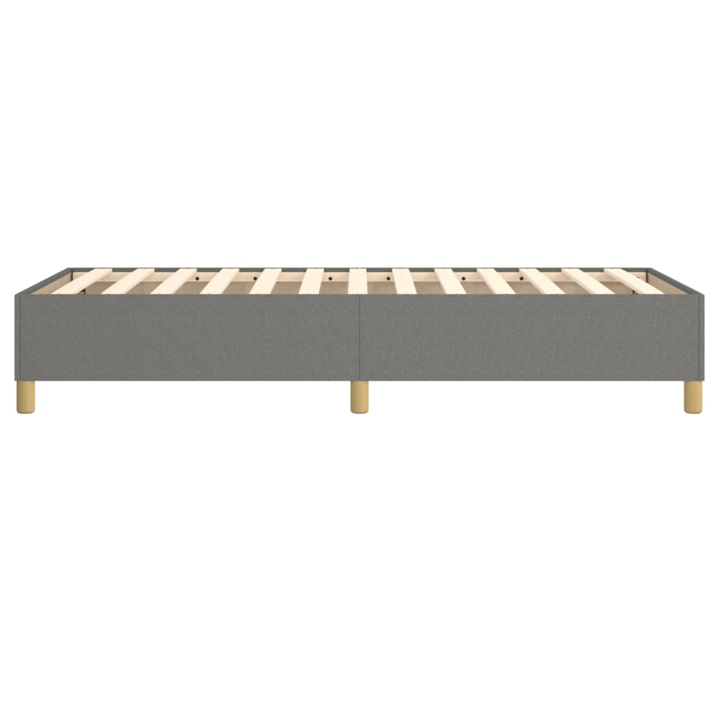 vidaXL Box Spring Bed Frame Dark Grey Single Fabric