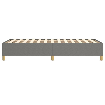 vidaXL Box Spring Bed Frame Dark Grey Single Fabric