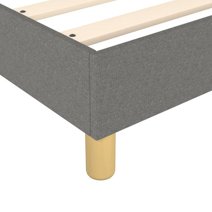 vidaXL Box Spring Bed Frame Dark Grey Single Fabric
