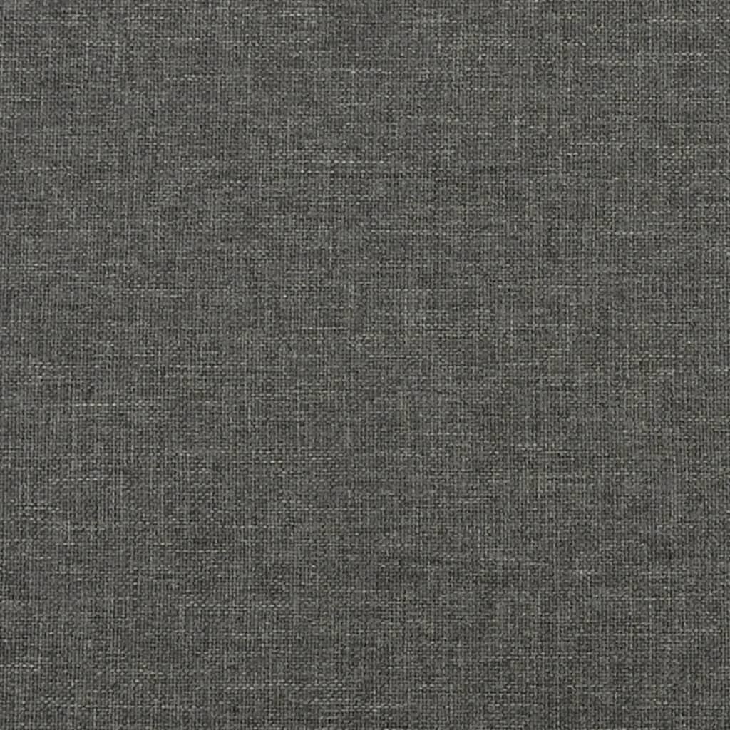 vidaXL Box Spring Bed Frame Dark Grey Single Fabric
