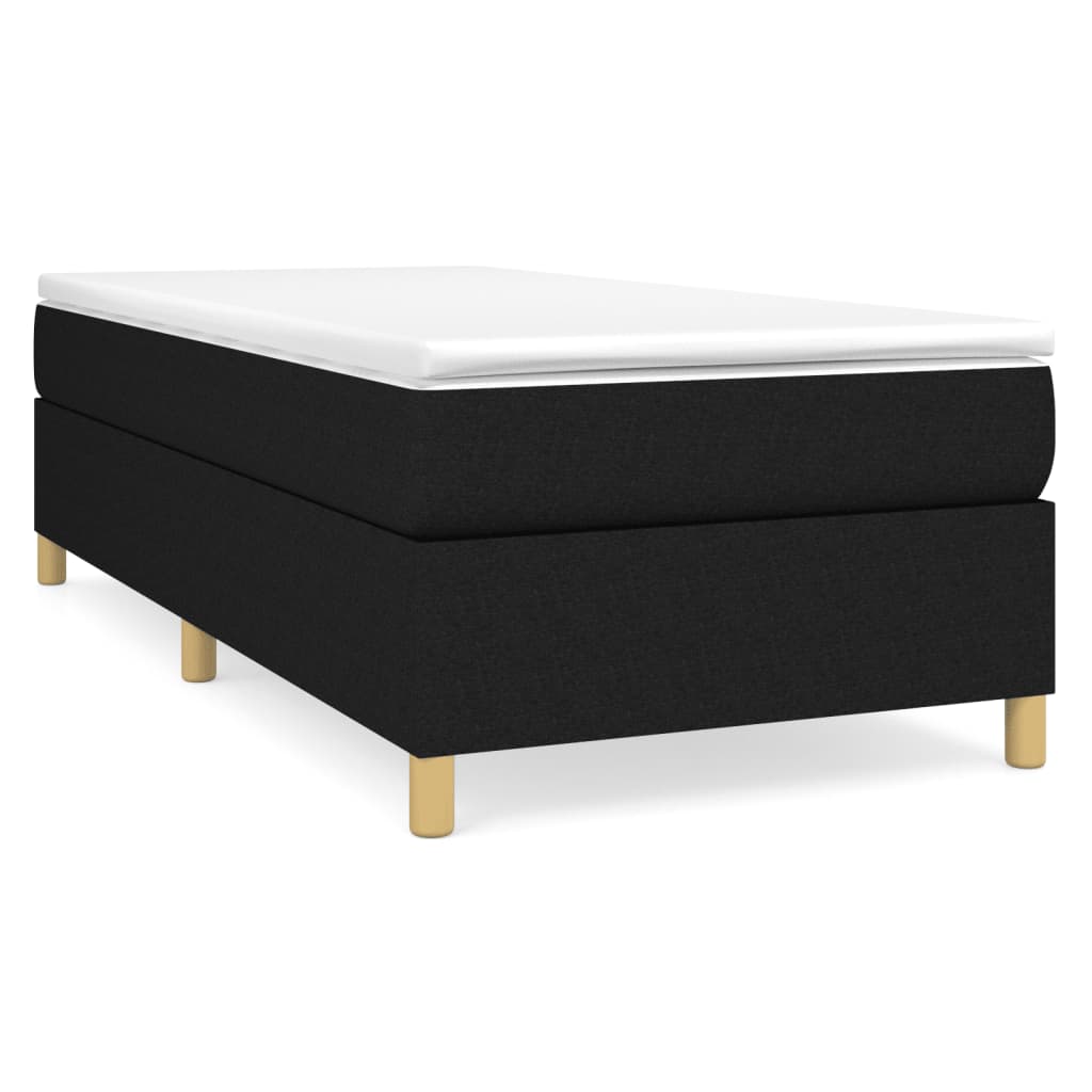 vidaXL Box Spring Bed Frame Black Single Fabric (UK/IE/FI/NO only)
