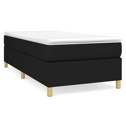 vidaXL Box Spring Bed Frame Black Single Fabric (UK/IE/FI/NO only)