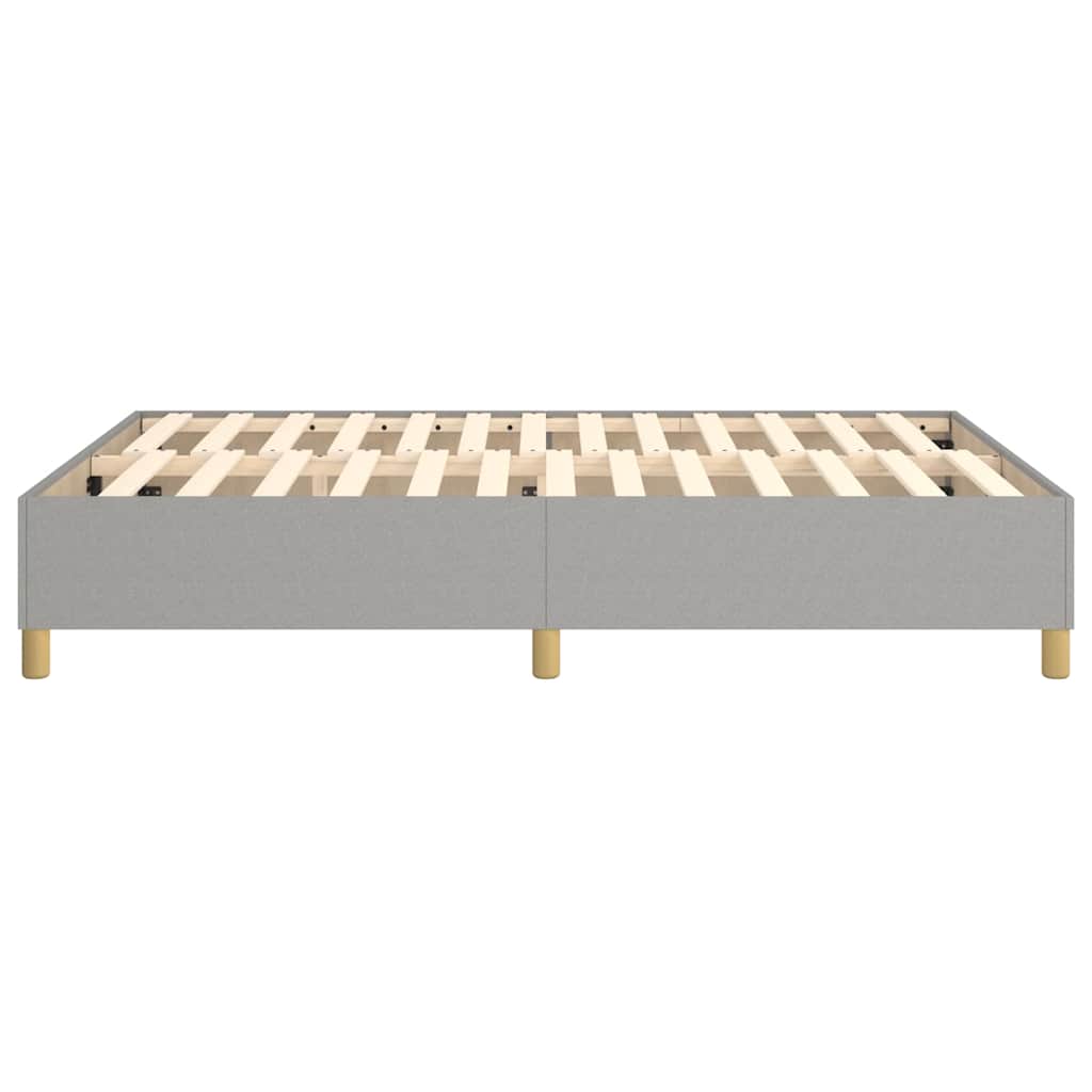 vidaXL Box Spring Bed Frame Light Grey Double Fabric