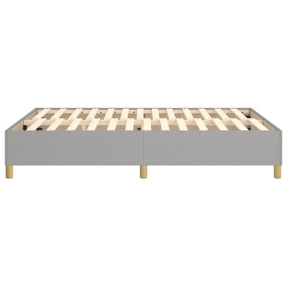 vidaXL Box Spring Bed Frame Light Grey Double Fabric