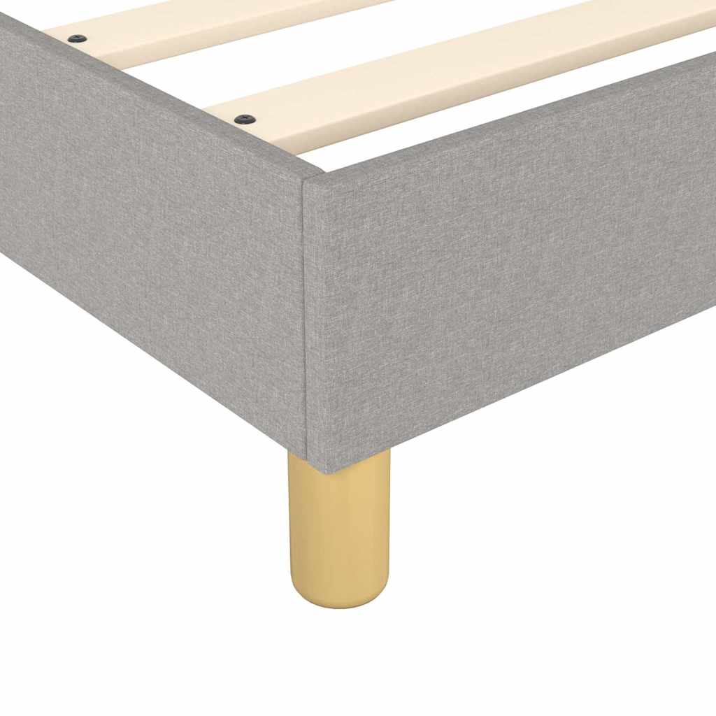 vidaXL Box Spring Bed Frame Light Grey Double Fabric