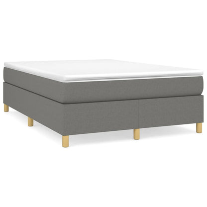 vidaXL Box Spring Bed Frame Dark Grey Double Fabric (UK/IE/FI/NO only)