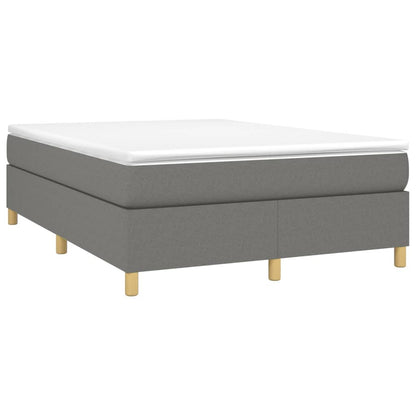 vidaXL Box Spring Bed Frame Dark Grey Double Fabric (UK/IE/FI/NO only)
