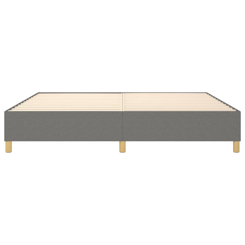 vidaXL Box Spring Bed Frame Dark Grey Double Fabric (UK/IE/FI/NO only)