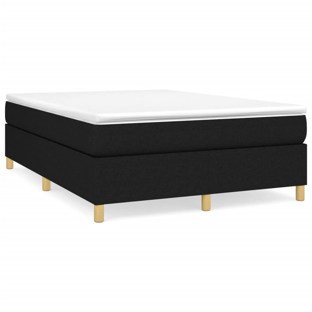 vidaXL Box Spring Bed Frame Black Double Fabric (UK/IE/FI/NO only)
