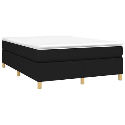 vidaXL Box Spring Bed Frame Black Double Fabric