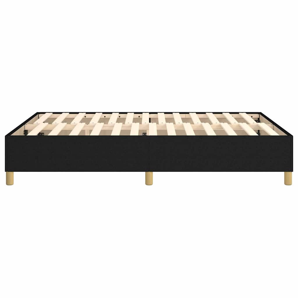 vidaXL Box Spring Bed Frame Black Double Fabric