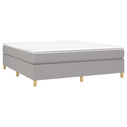 vidaXL Box Spring Bed Frame Light Grey Super King Fabric (UK/IE/FI/NO only)