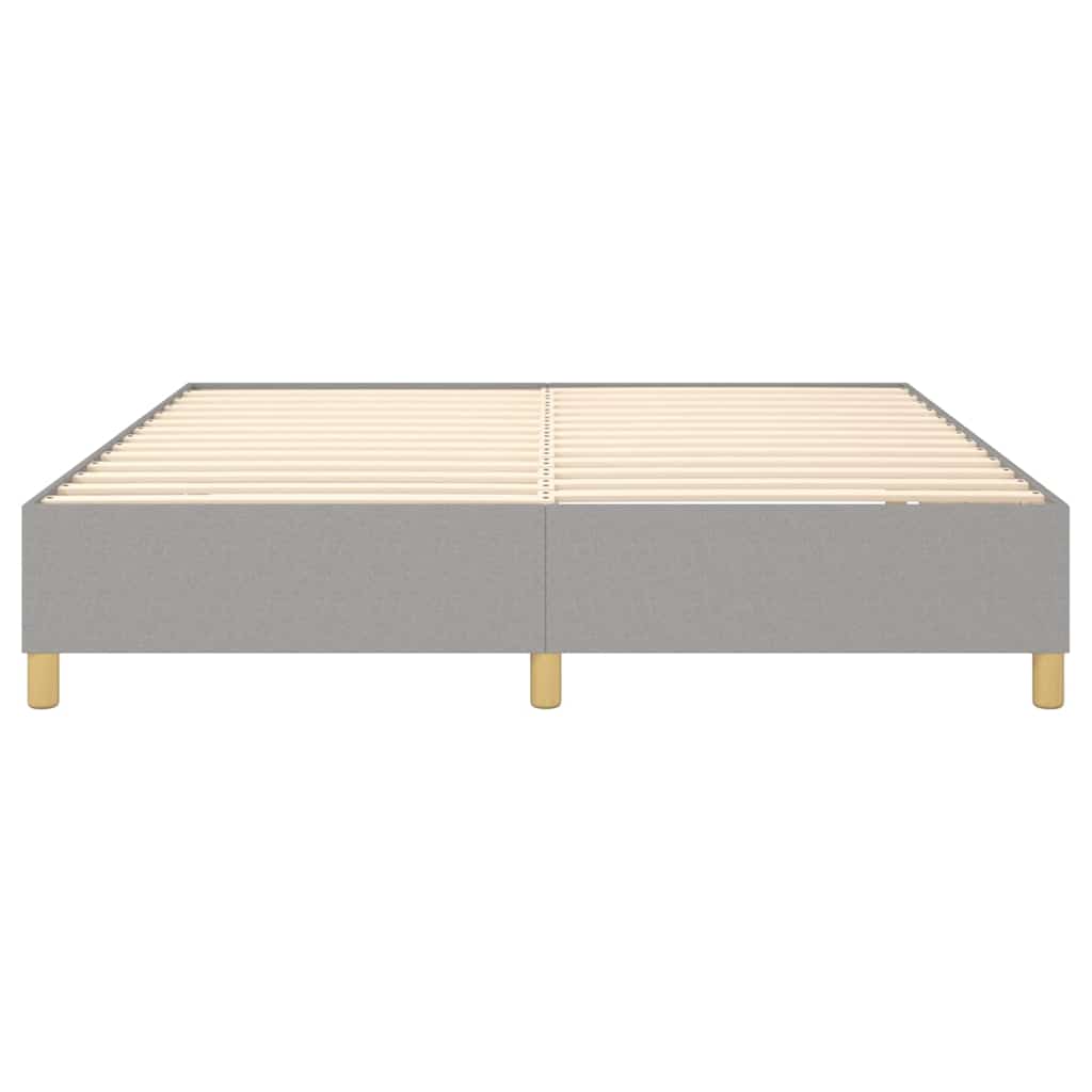 vidaXL Box Spring Bed Frame Light Grey Super King Fabric