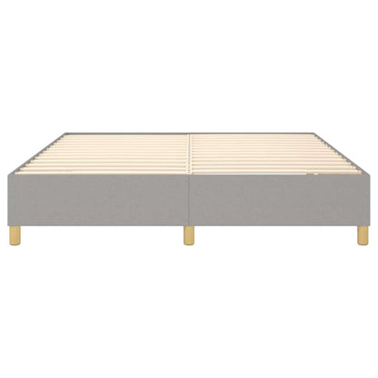 vidaXL Box Spring Bed Frame Light Grey Super King Fabric