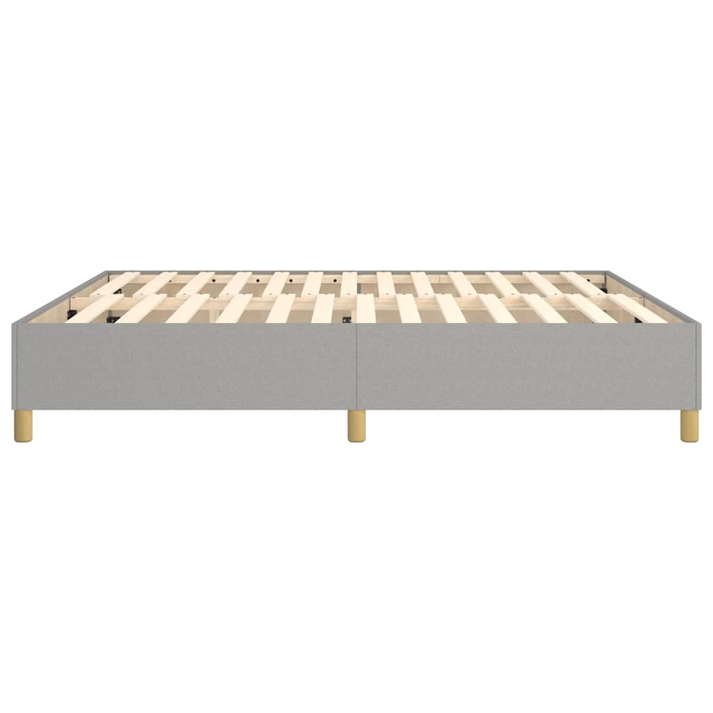 vidaXL Box Spring Bed Frame Light Grey Super King Fabric