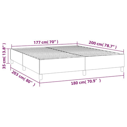 vidaXL Box Spring Bed Frame Light Grey Super King Fabric (UK/IE/FI/NO only)