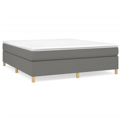 vidaXL Box Spring Bed Frame Dark Grey Super King Fabric (UK/IE/FI/NO only)