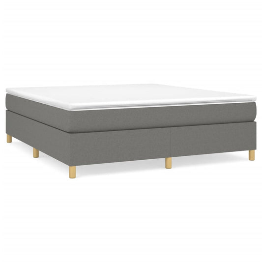 vidaXL Box Spring Bed Frame Dark Grey Super King Fabric (UK/IE/FI/NO only)