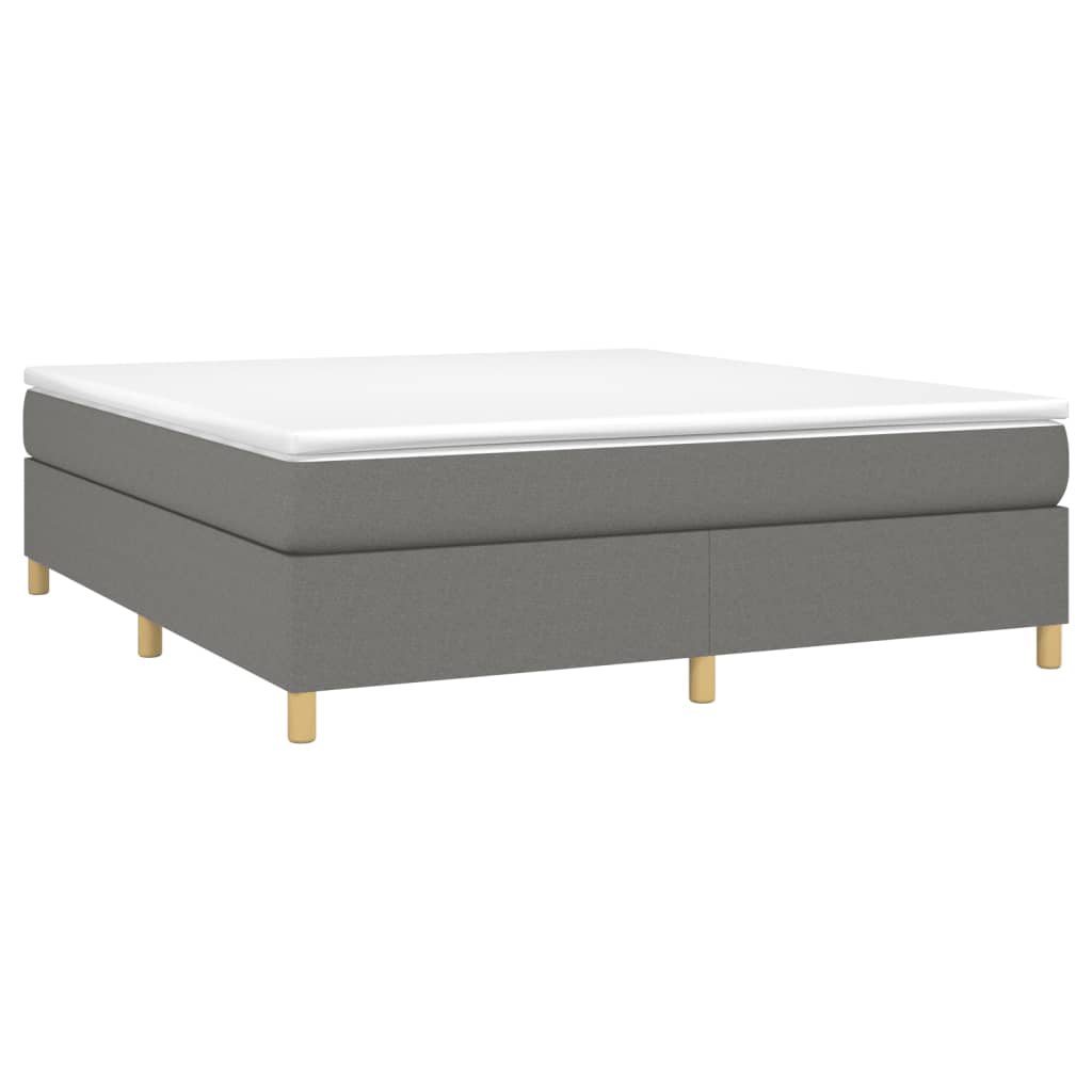 vidaXL Box Spring Bed Frame Dark Grey Super King Fabric (UK/IE/FI/NO only)