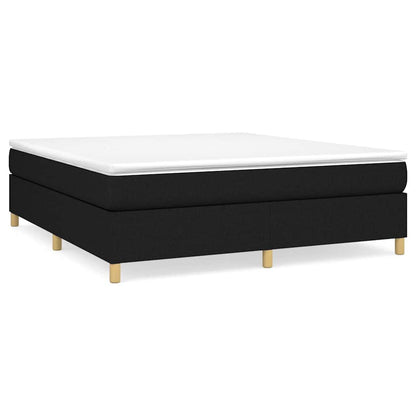 vidaXL Box Spring Bed Frame Black Super King Fabric