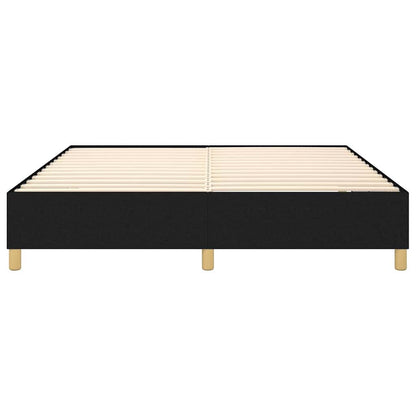vidaXL Box Spring Bed Frame Black Super King Fabric