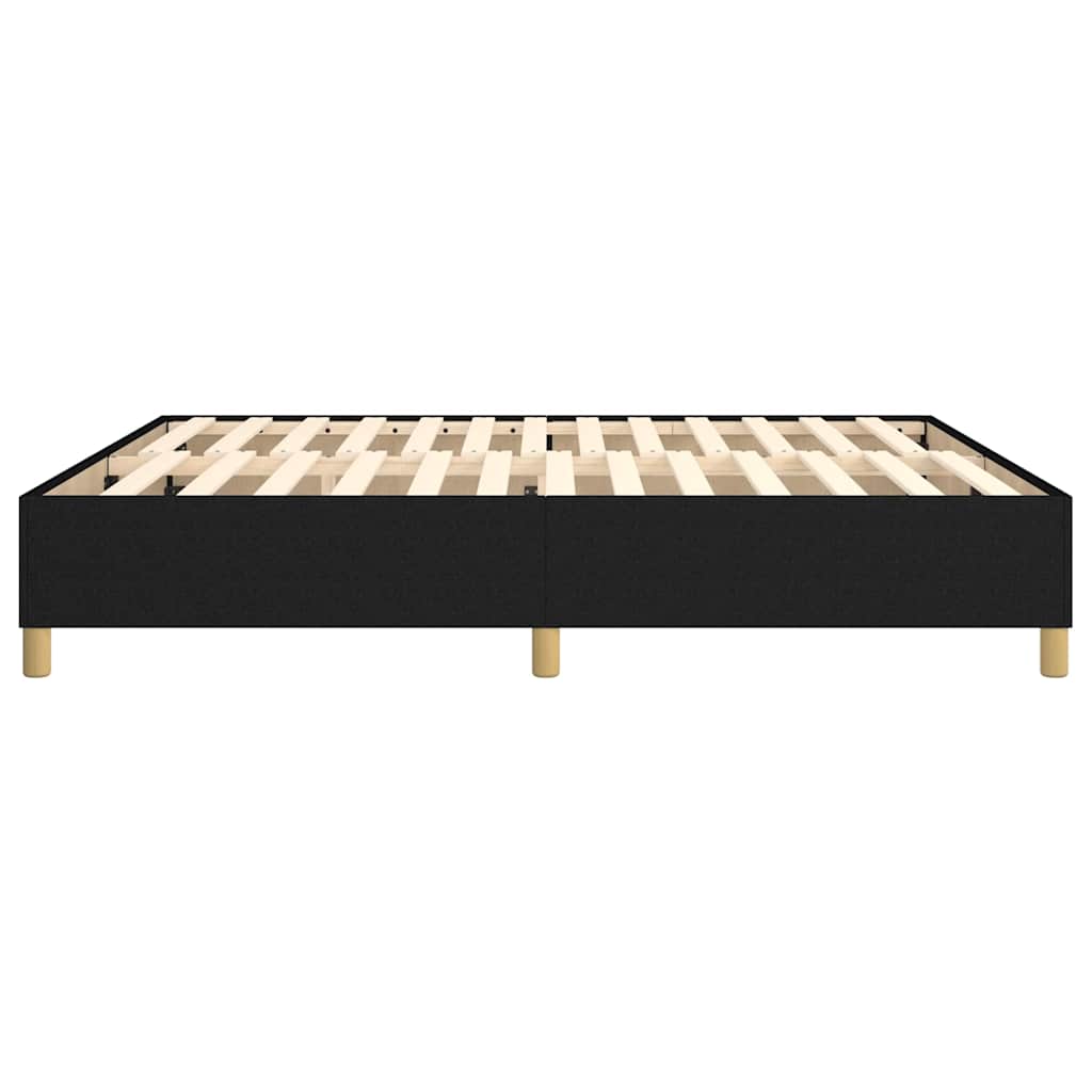 vidaXL Box Spring Bed Frame Black Super King Fabric