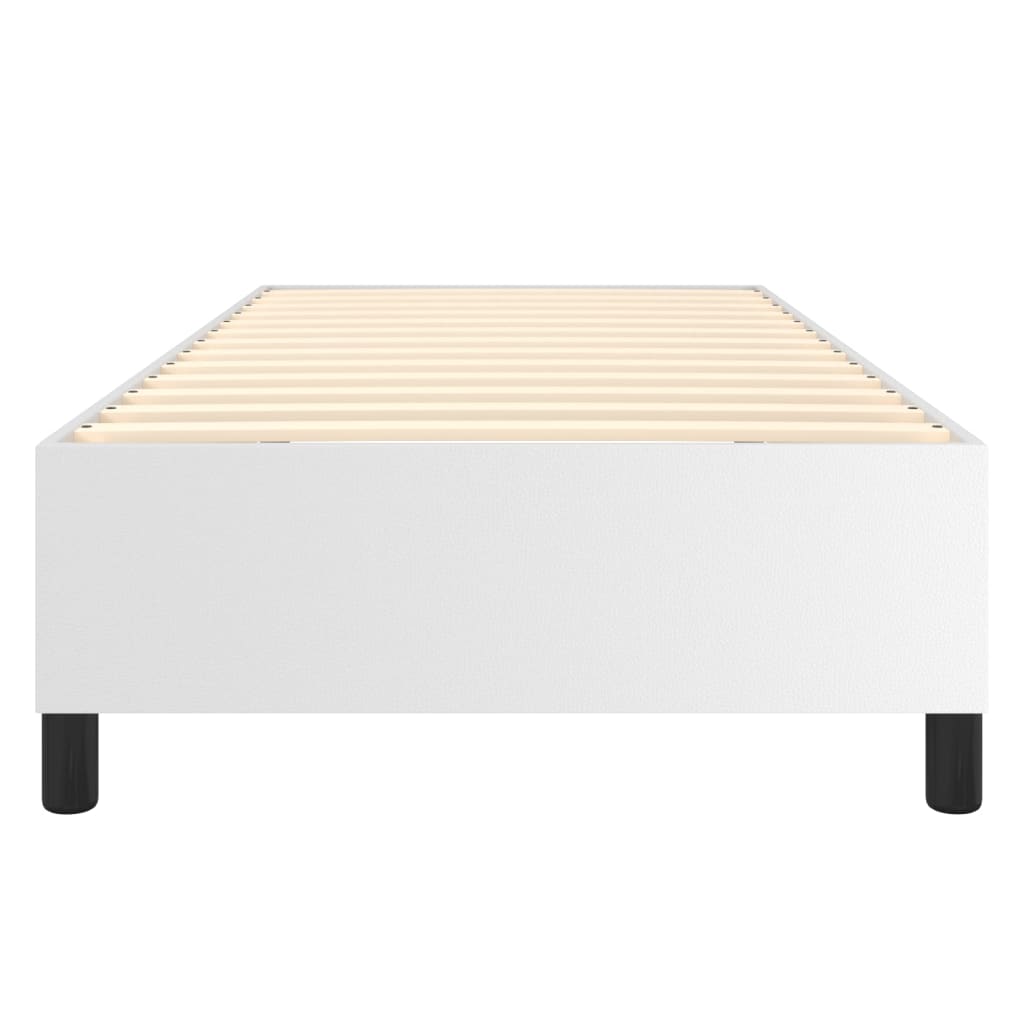 vidaXL Box Spring Bed Frame White Single Faux Leather (UK/IE/FI/NO only)