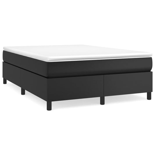 vidaXL Box Spring Bed Frame Black Double Faux Leather (UK/IE/FI/NO only)