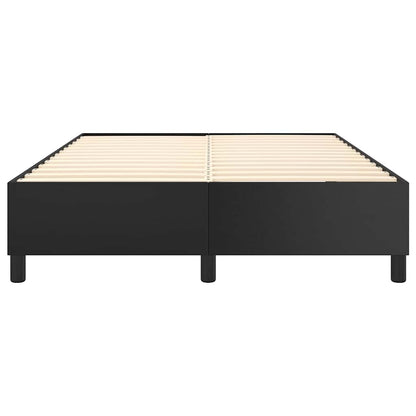 vidaXL Box Spring Bed Frame Black Double Faux Leather