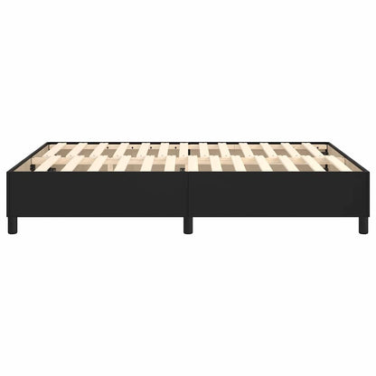 vidaXL Box Spring Bed Frame Black Double Faux Leather