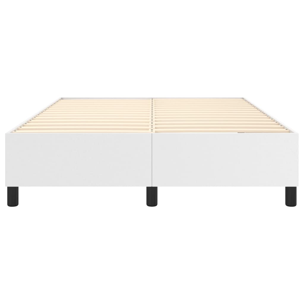 vidaXL Box Spring Bed Frame White Double Faux Leather (UK/IE/FI/NO only)