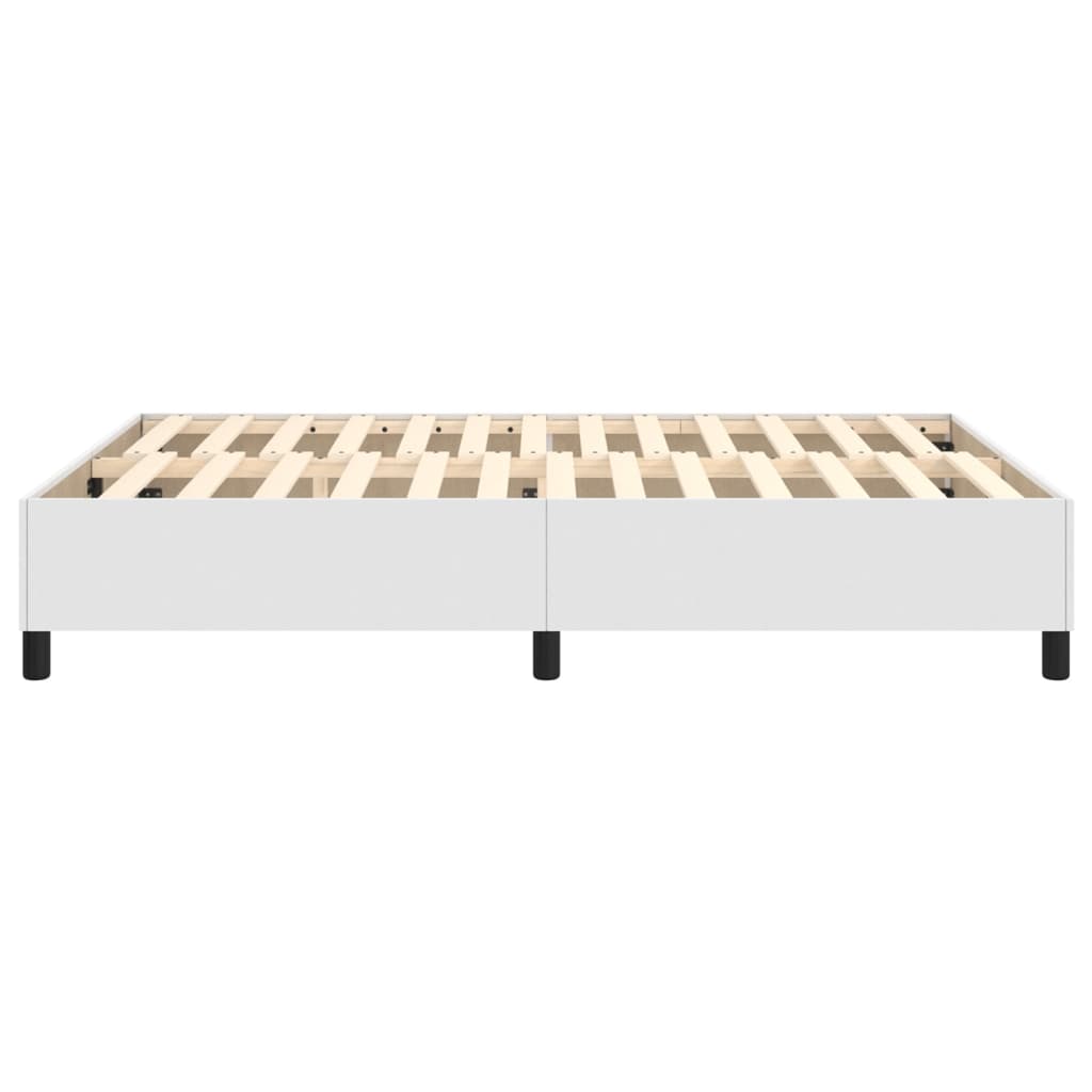 vidaXL Box Spring Bed Frame White Double Faux Leather (UK/IE/FI/NO only)