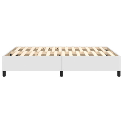 vidaXL Box Spring Bed Frame White Double Faux Leather (UK/IE/FI/NO only)