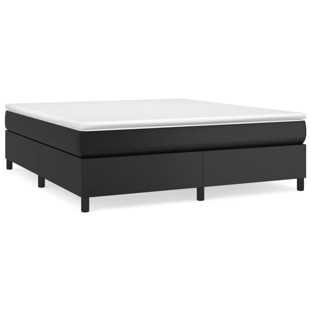 vidaXL Box Spring Bed Frame Black Super King Faux Leather (UK/IE/FI/NO only)