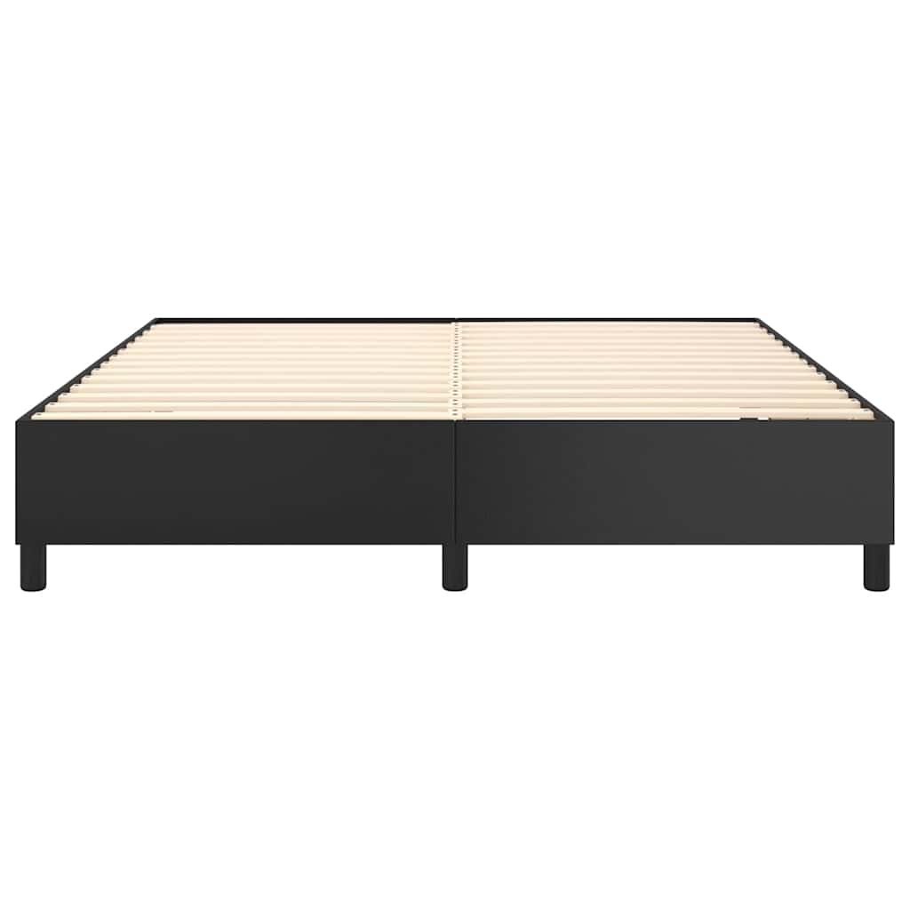 vidaXL Box Spring Bed Frame Black Super King Faux Leather