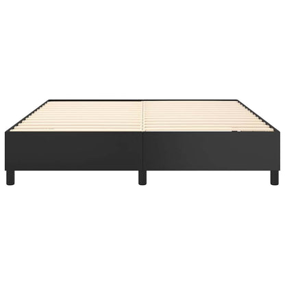 vidaXL Box Spring Bed Frame Black Super King Faux Leather