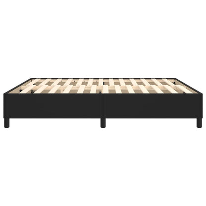 vidaXL Box Spring Bed Frame Black Super King Faux Leather