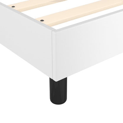 vidaXL Box Spring Bed Frame White Super King Faux Leather