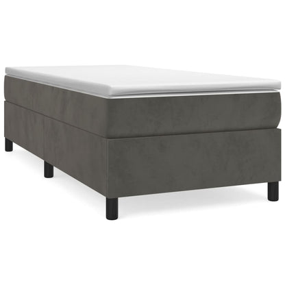 vidaXL Box Spring Bed Frame Dark Grey Single Velvet (UK/IE/FI/NO only)