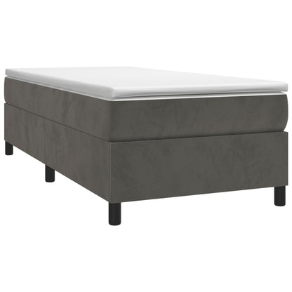 vidaXL Box Spring Bed Frame Dark Grey Single Velvet (UK/IE/FI/NO only)