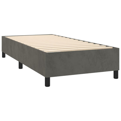 vidaXL Box Spring Bed Frame Dark Grey Single Velvet (UK/IE/FI/NO only)
