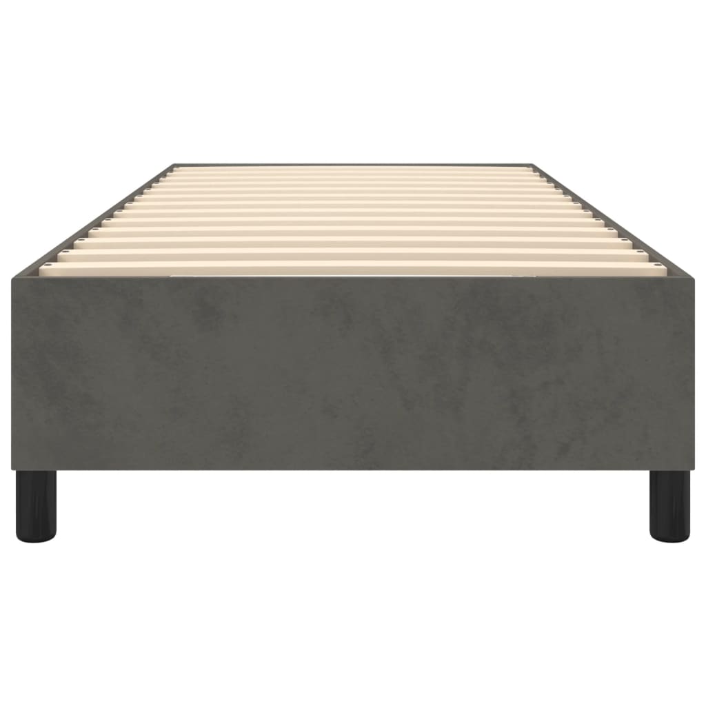 vidaXL Box Spring Bed Frame Dark Grey Single Velvet (UK/IE/FI/NO only)