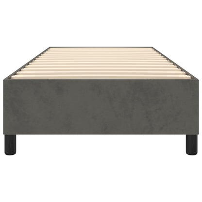 vidaXL Box Spring Bed Frame Dark Grey Single Velvet (UK/IE/FI/NO only)